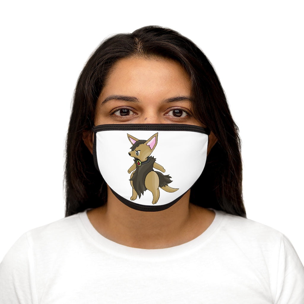 Layboy Mixed-Fabric Face Mask featuring a black outer edge and earloops, with a soft cotton interior.