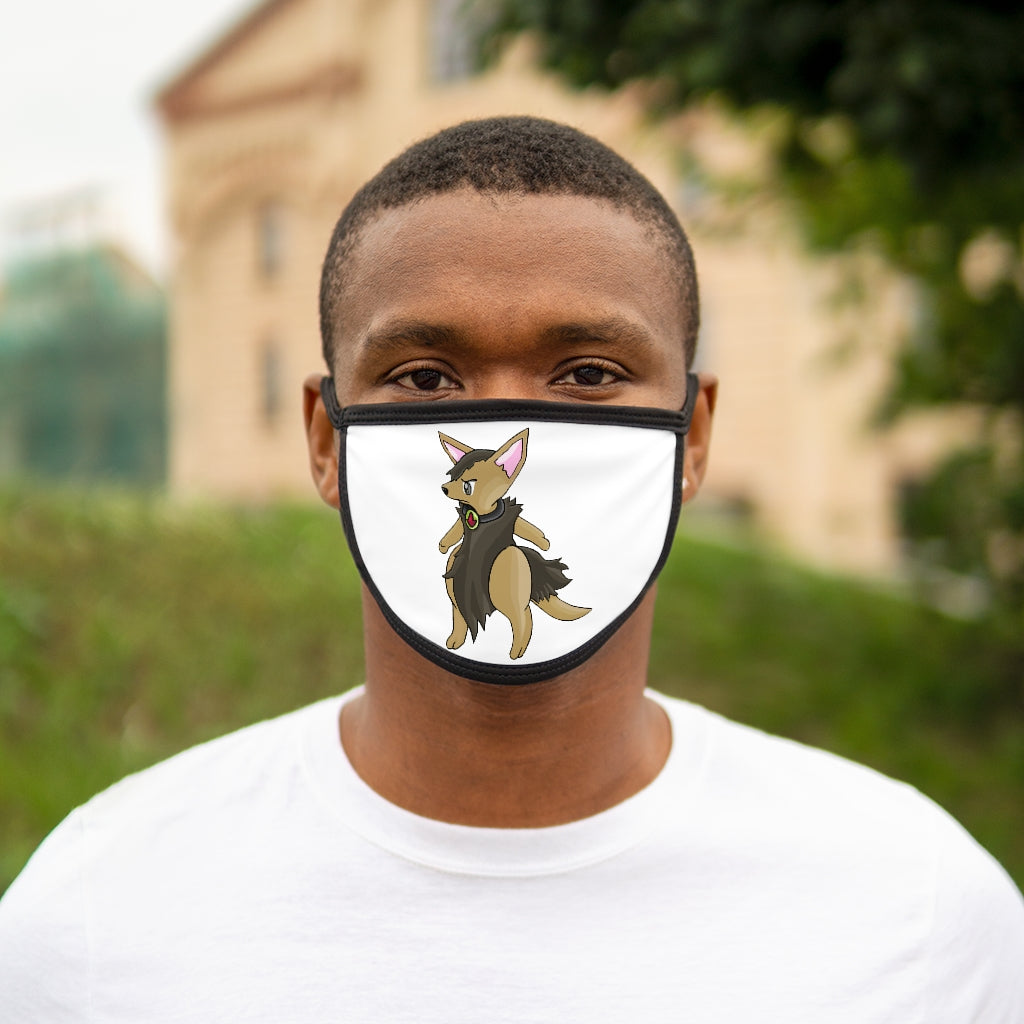 Layboy Mixed-Fabric Face Mask featuring a black outer edge and earloops, with a soft cotton interior.