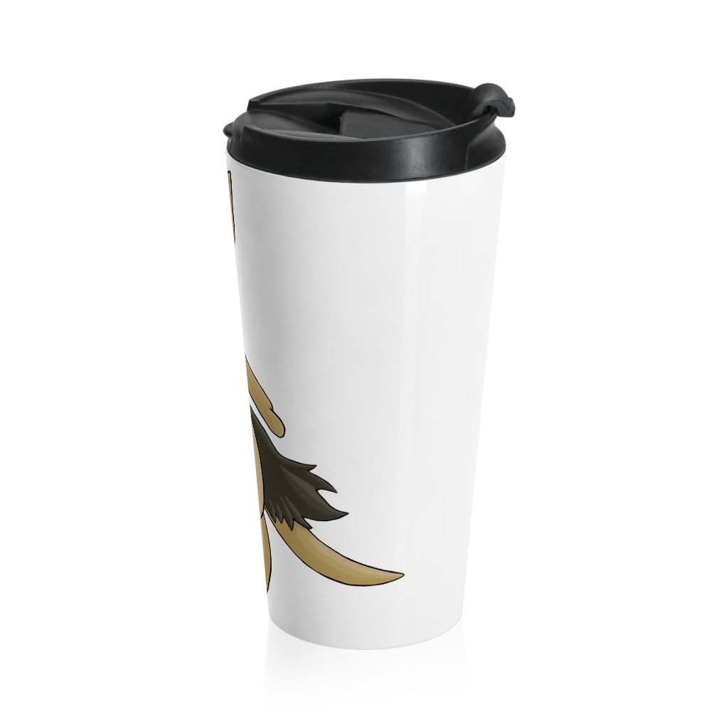 Layboy Stainless Steel Travel Mug with black lid, showcasing its sleek design and high-quality finish.