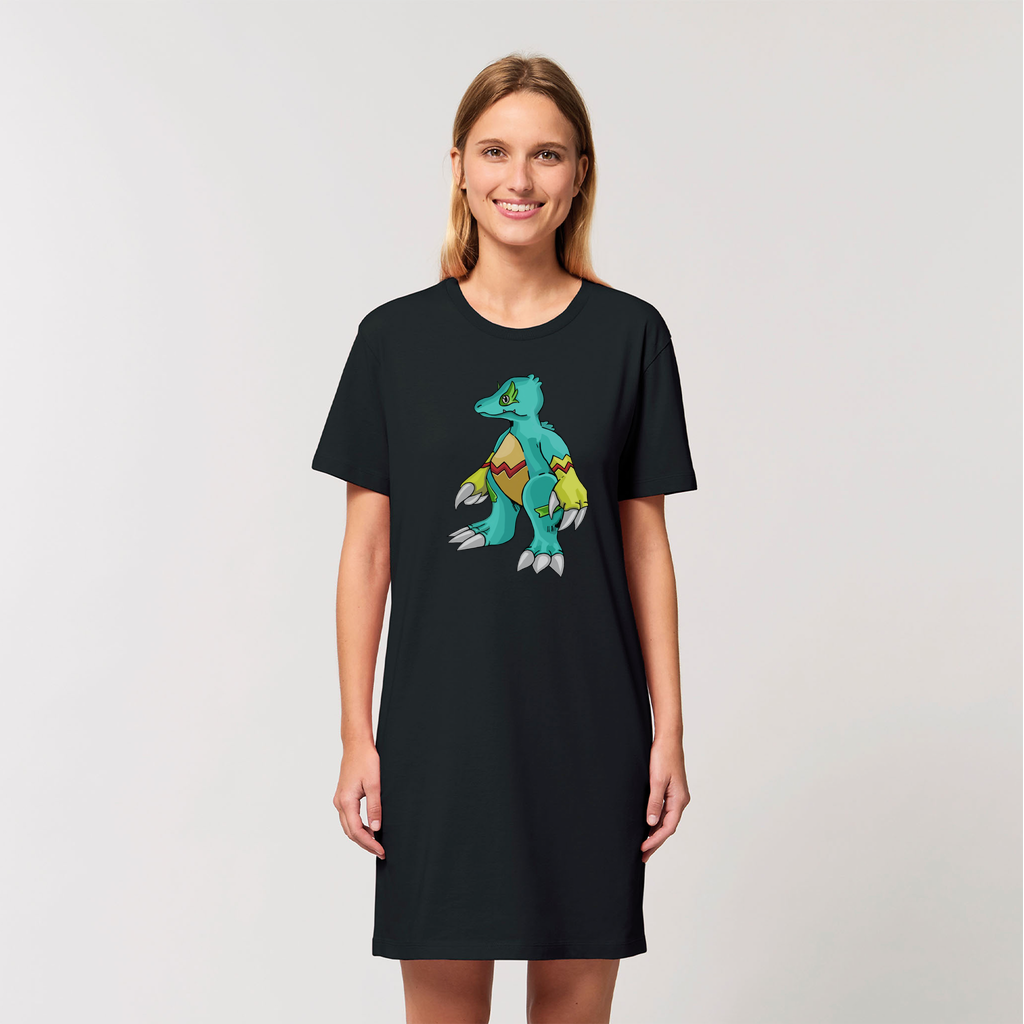 Laygoo Organic T-Shirt Dress made from 100% organic cotton, featuring a soft-hand feel and stylish design.