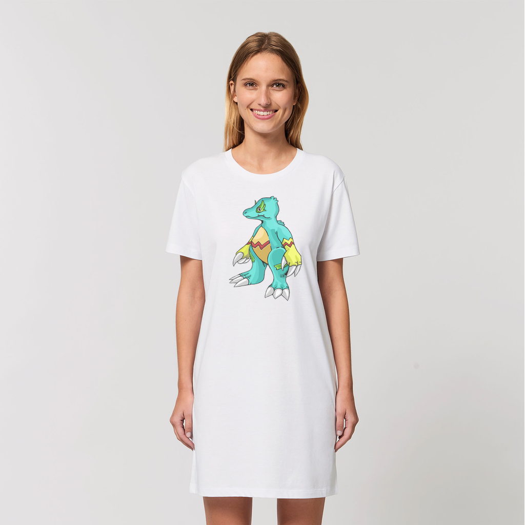 Laygoo Organic T-Shirt Dress made from 100% organic cotton, featuring a soft-hand feel and stylish design.