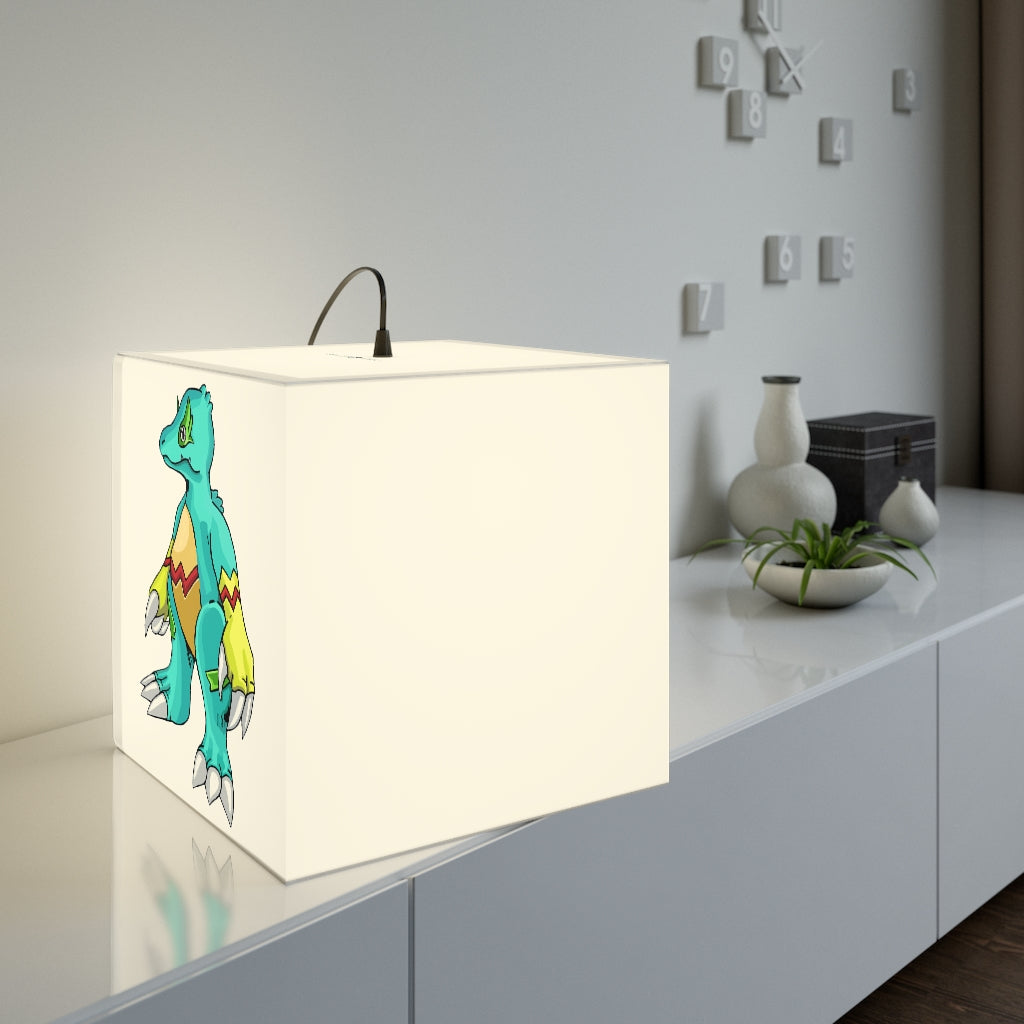 A stylish Laygoo Personalized Lamp in a cube shape, showcasing its unique design and customizable lighting options, perfect for home or shop decor.