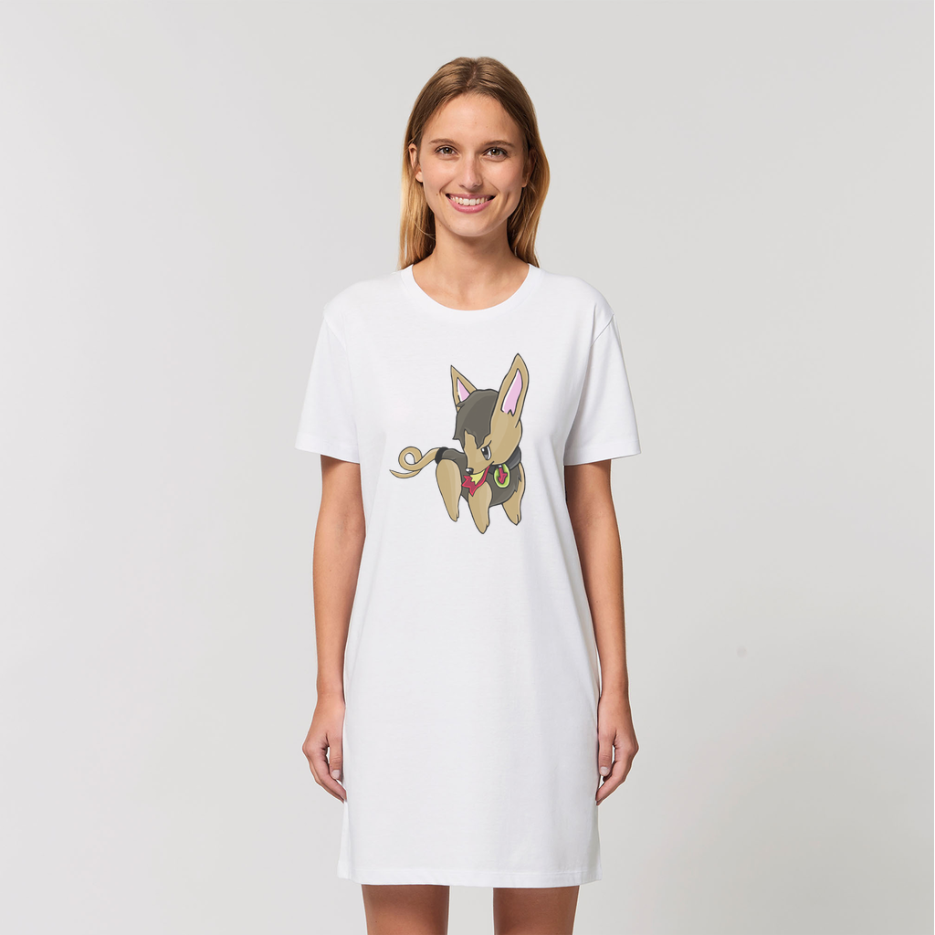 LB Organic T-Shirt Dress made from 100% organic cotton, featuring a soft-hand feel and stylish design.