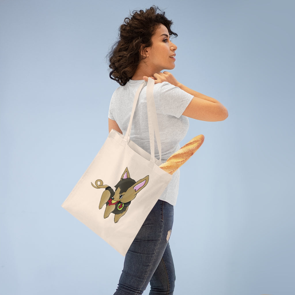 LB Tote Bag made of 100% cotton with long handles and cross stitching, available in multiple colors.