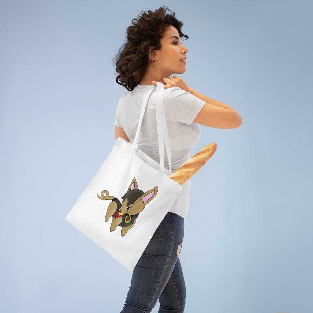 LB Tote Bag made of 100% cotton with long handles and cross stitching, available in multiple colors.