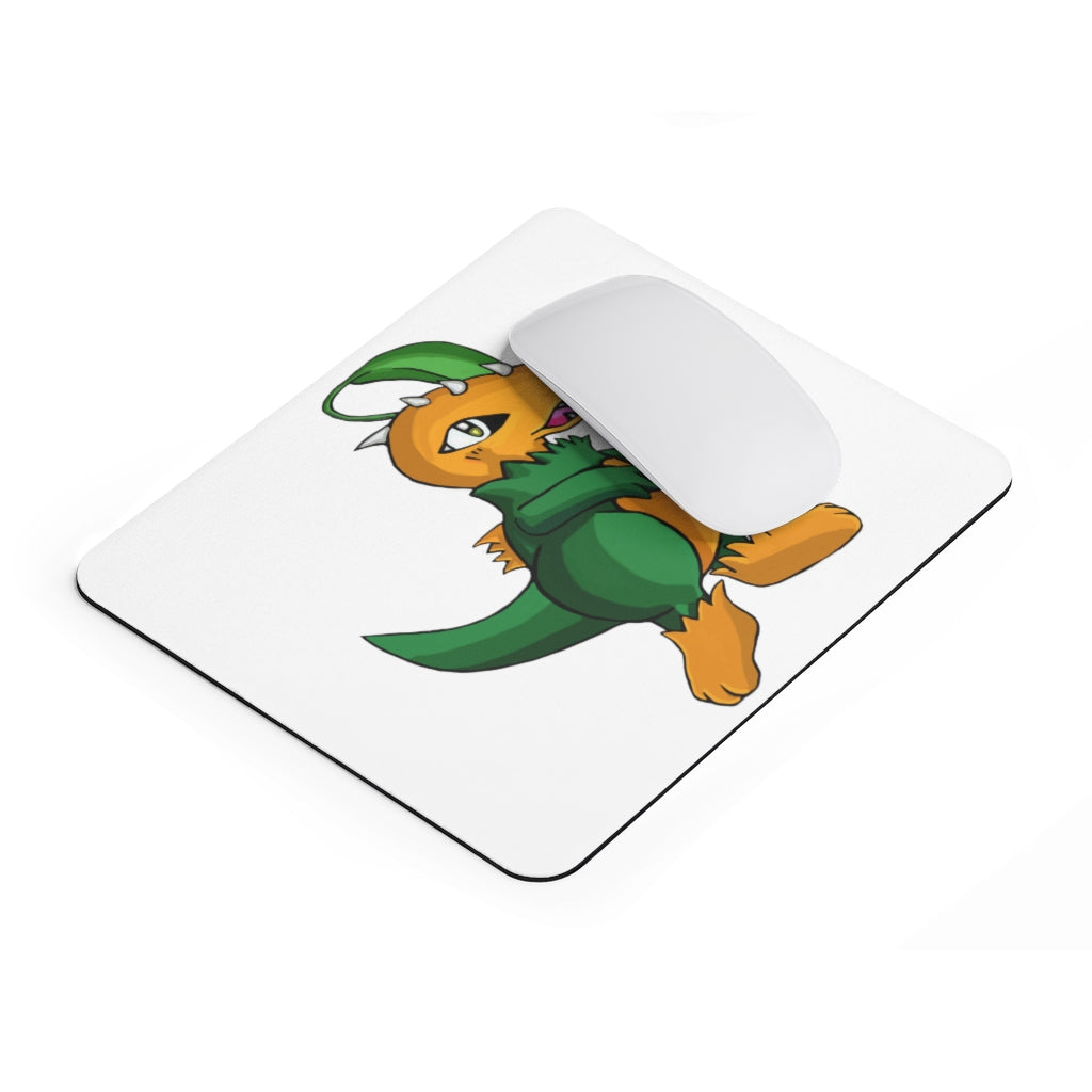 Leafasaur Mouse Pad featuring a vibrant design on a smooth neoprene surface, ideal for enhancing desk aesthetics and functionality.