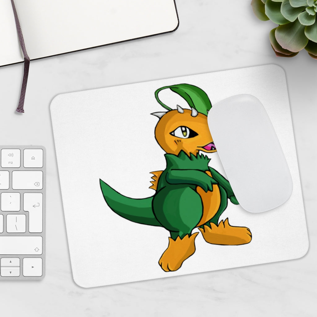 Leafasaur Mouse Pad featuring a vibrant design on a smooth neoprene surface, ideal for enhancing desk aesthetics and functionality.