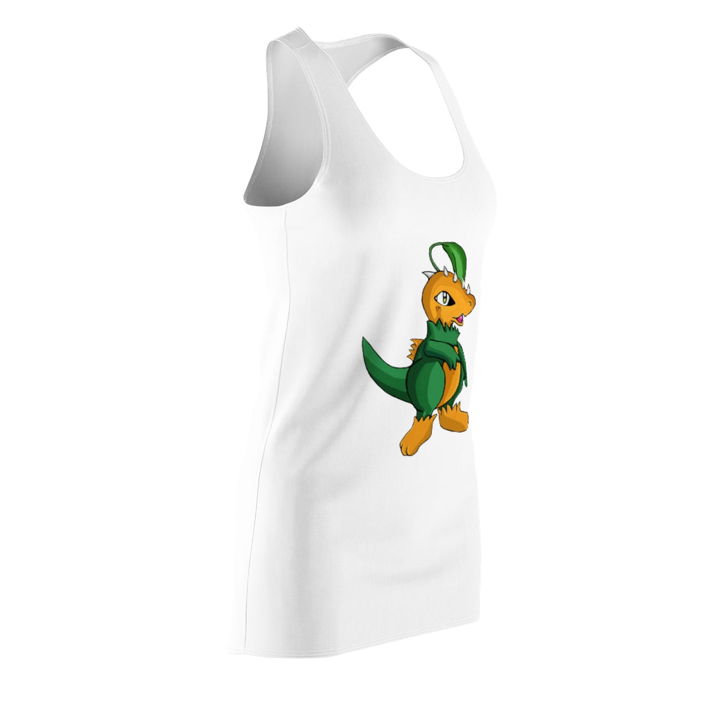 Leafasaur Women's Cut & Sew Racerback Dress featuring a stylish design and comfortable fit, perfect for various occasions.