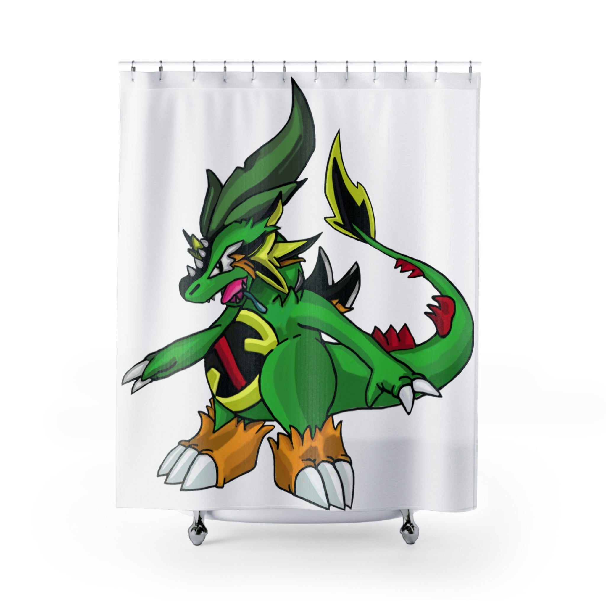 Ledinaking Shower Curtain featuring vibrant custom designs on durable polyester fabric, perfect for enhancing bathroom decor.