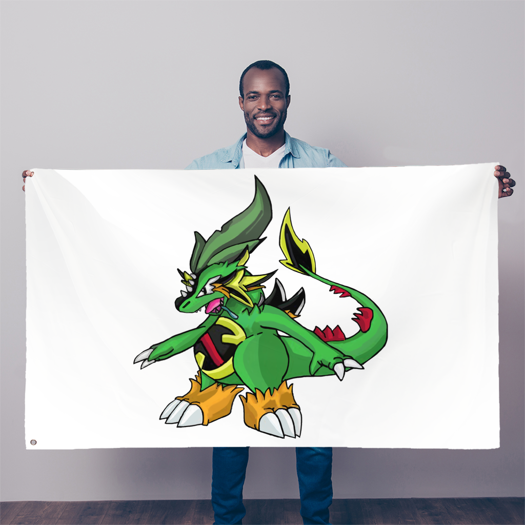 Ledinaking Sublimation Flag measuring 5FT x 3FT, made of 100% polyester fabric with double-stitched edges and two eyelets for hanging.