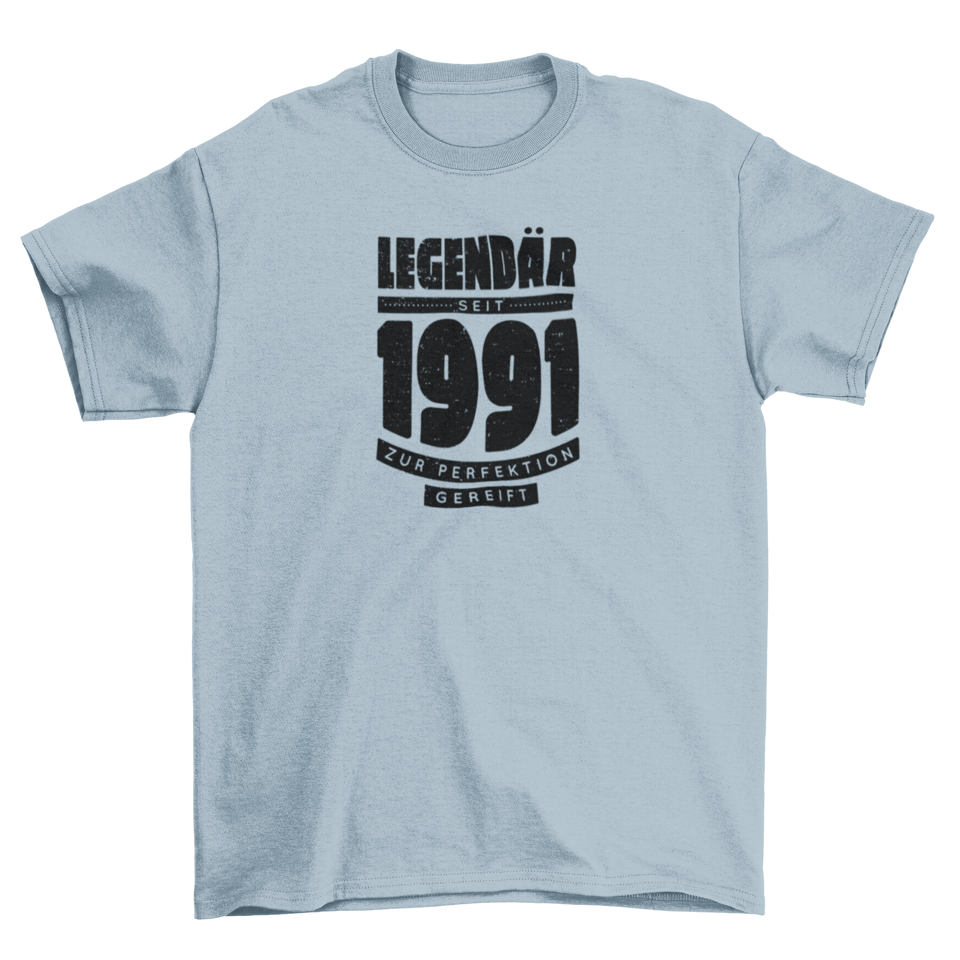 Legendary since 1991 t-shirt featuring a grunge style design with a bold quote.