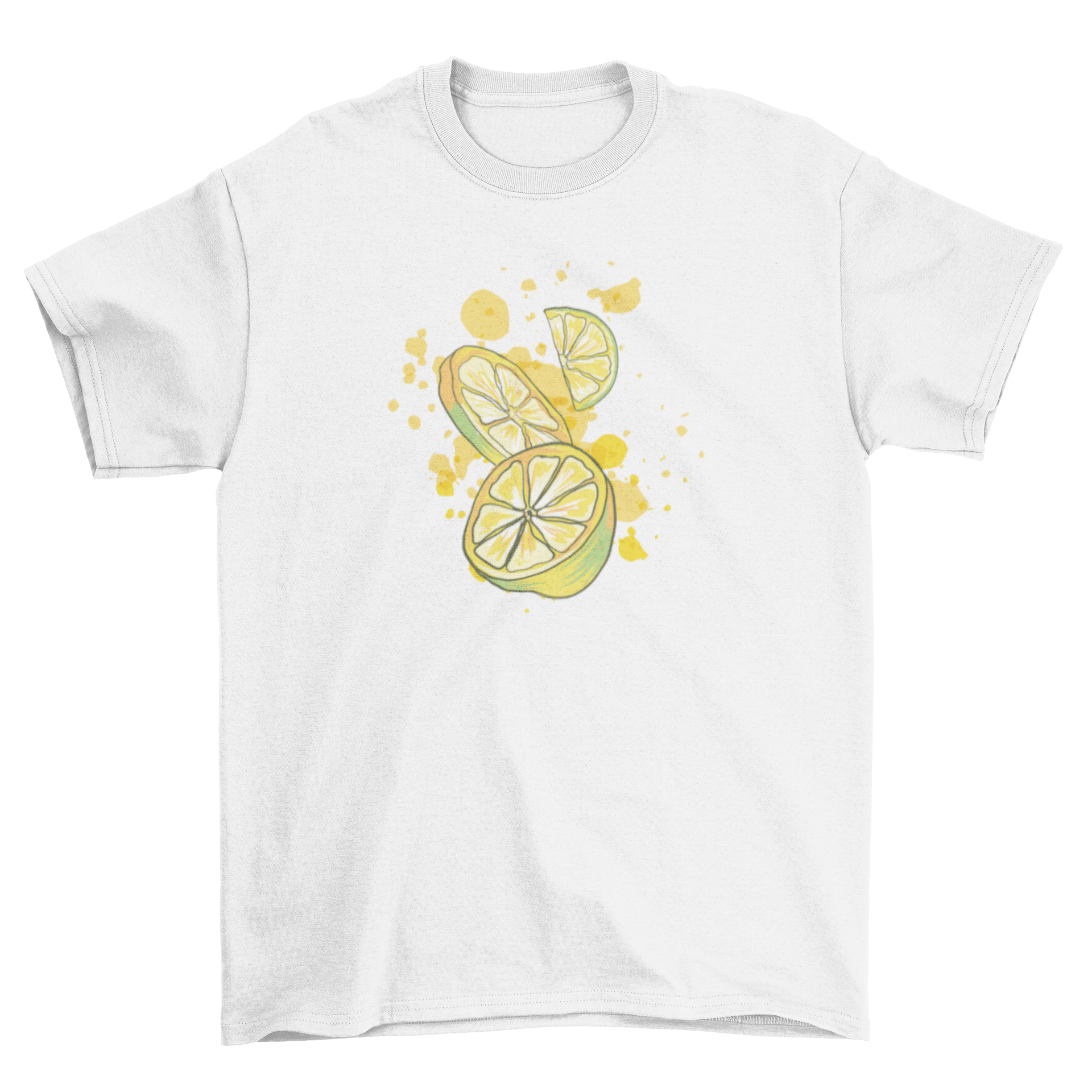 Lemon Lime T-Shirt featuring vibrant citrus fruit design, perfect for summer wear.