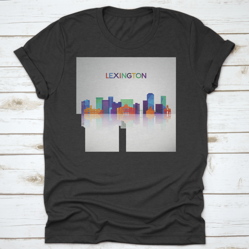 Colorful geometric style vector of Lexington City Skyline silhouette, showcasing vibrant colors and artistic design.