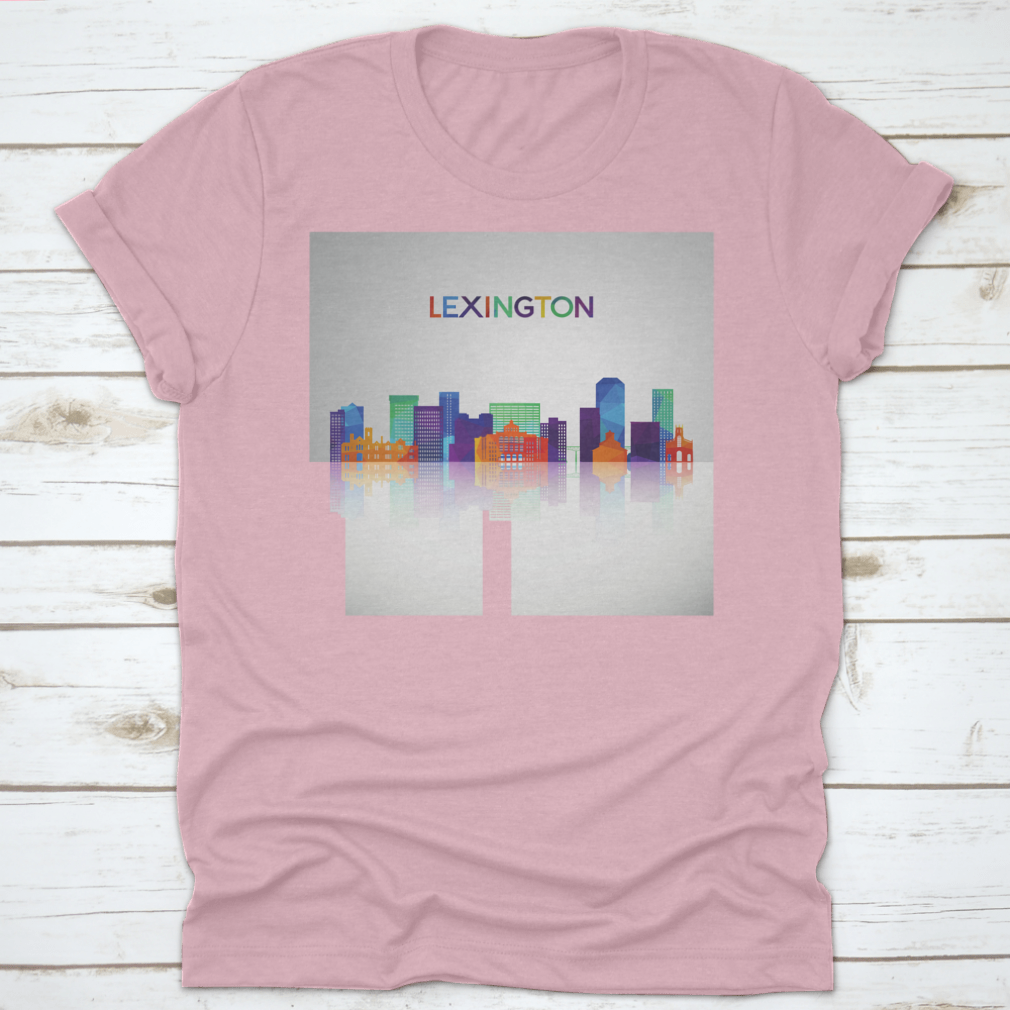 Colorful geometric style vector of Lexington City Skyline silhouette, showcasing vibrant colors and artistic design.