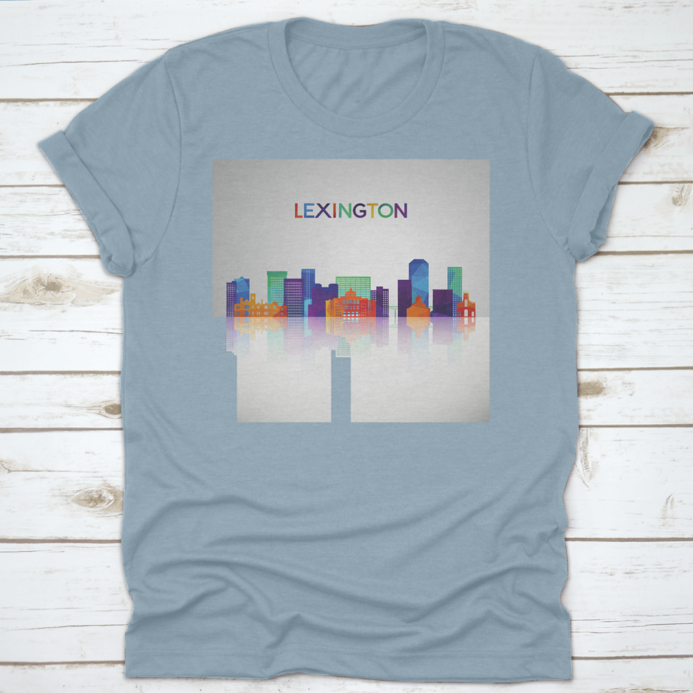 Colorful geometric style vector of Lexington City Skyline silhouette, showcasing vibrant colors and artistic design.