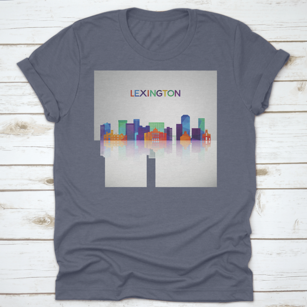 Colorful geometric style vector of Lexington City Skyline silhouette, showcasing vibrant colors and artistic design.