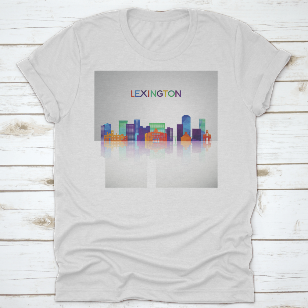 Colorful geometric style vector of Lexington City Skyline silhouette, showcasing vibrant colors and artistic design.