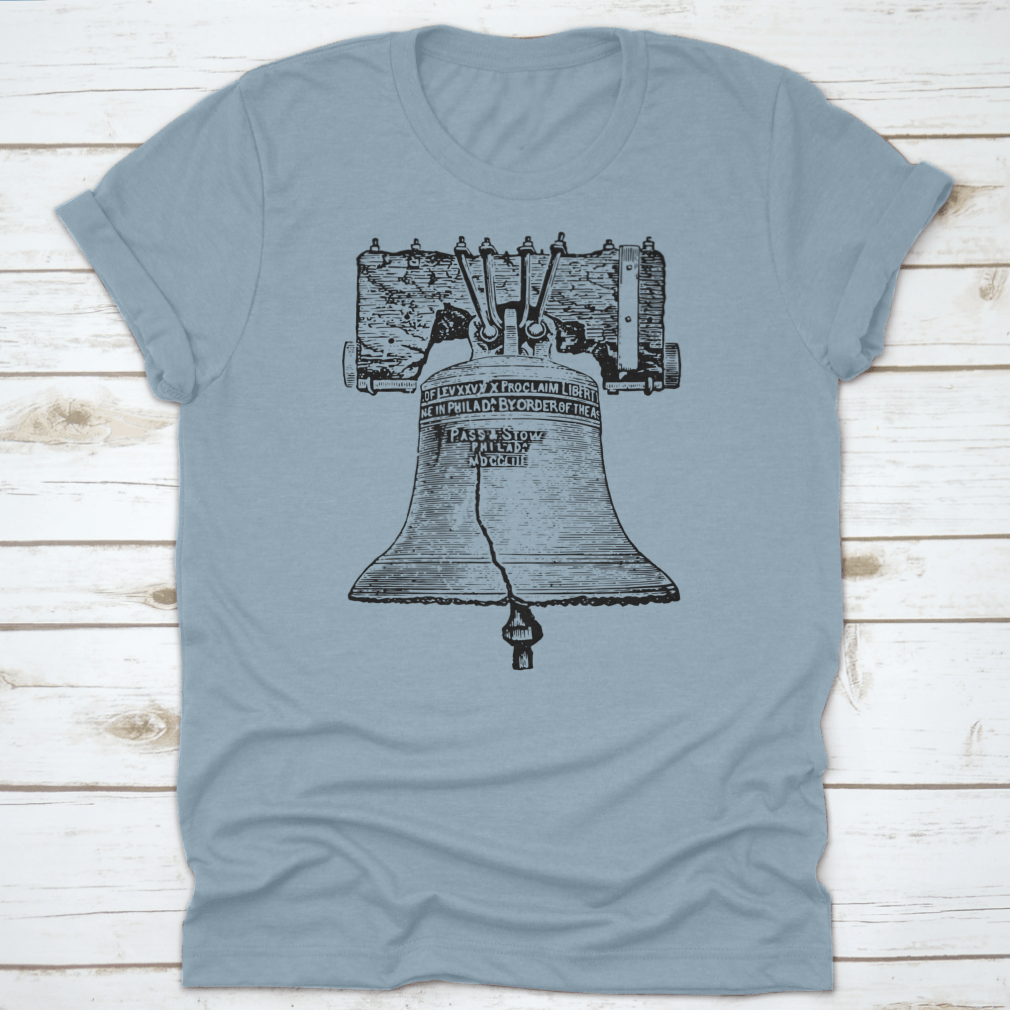 Liberty Bell T-Shirt featuring a classic fit, made from 100% cotton, showcasing the iconic symbol of Philadelphia.