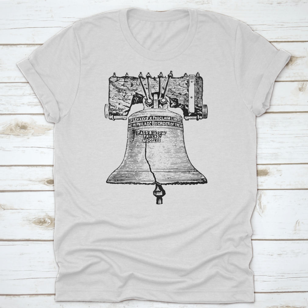 Liberty Bell T-Shirt featuring a classic fit, made from 100% cotton, showcasing the iconic symbol of Philadelphia.