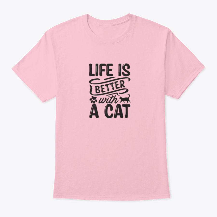 A stylish brush featuring the phrase 'Life Is Better With A Cat' with grey paw prints, made from soft cotton fabric.