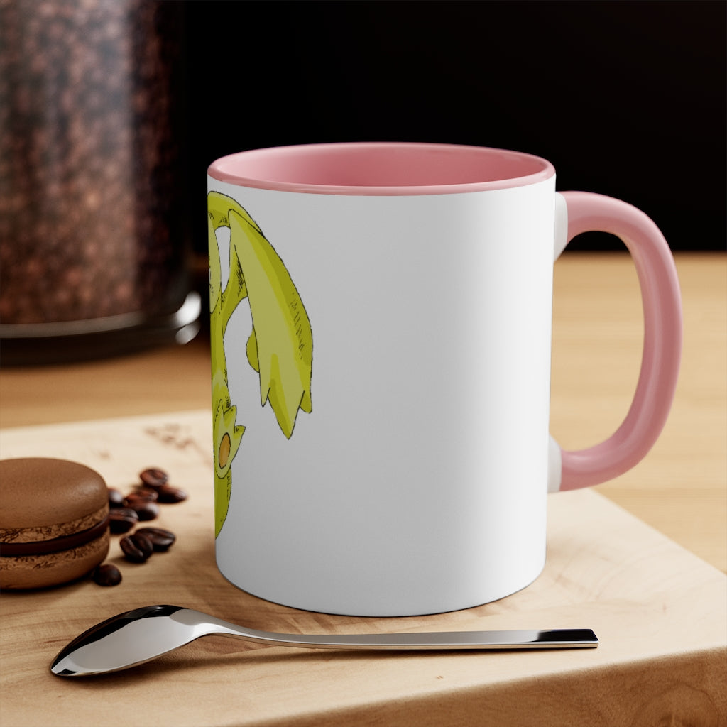 Lighender Accent Mug featuring a two-tone design with a white exterior and a colored interior, showcasing its durable ceramic build and comfortable C-handle.