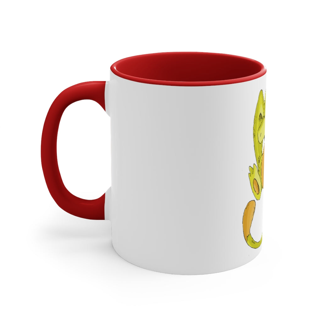 Lighender Accent Mug featuring a two-tone design with a white exterior and a colored interior, showcasing its durable ceramic build and comfortable C-handle.