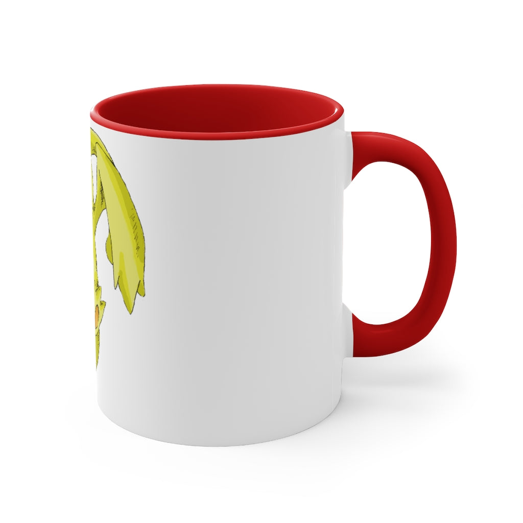 Lighender Accent Mug featuring a two-tone design with a white exterior and a colored interior, showcasing its durable ceramic build and comfortable C-handle.