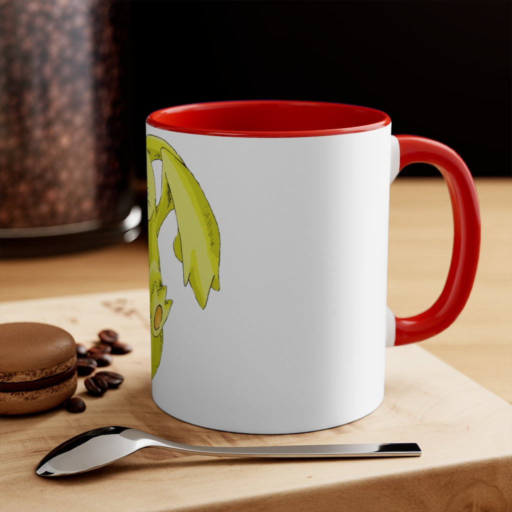 Lighender Accent Mug featuring a two-tone design with a white exterior and a colored interior, showcasing its durable ceramic build and comfortable C-handle.