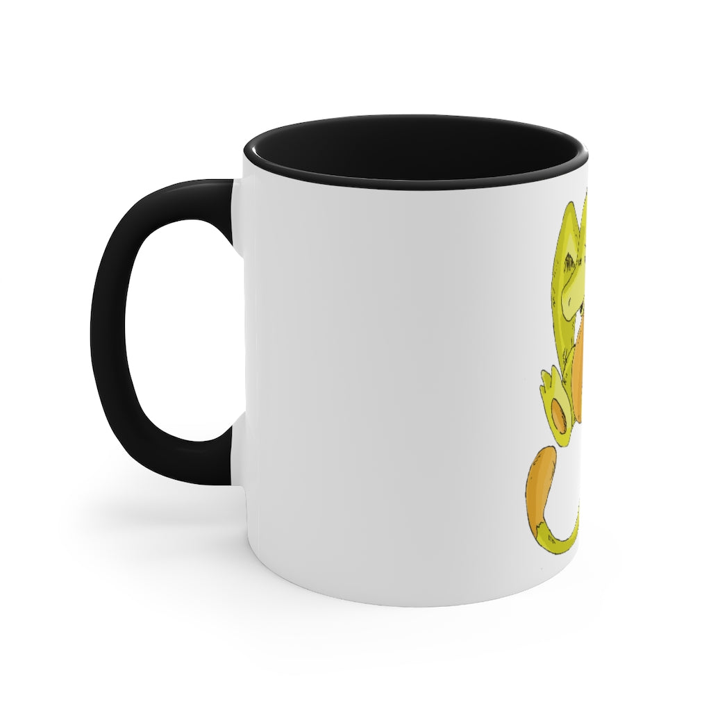 Lighender Accent Mug featuring a two-tone design with a white exterior and a colored interior, showcasing its durable ceramic build and comfortable C-handle.