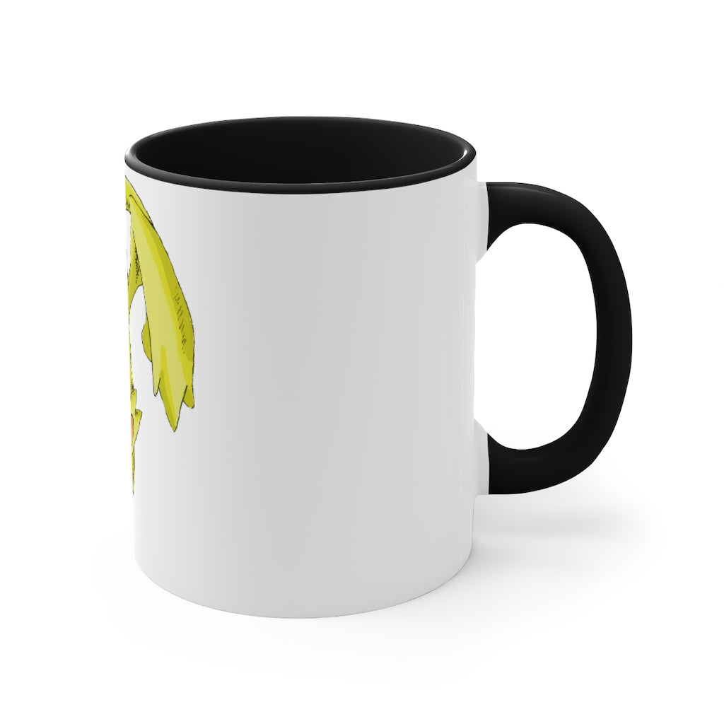 Lighender Accent Mug featuring a two-tone design with a white exterior and a colored interior, showcasing its durable ceramic build and comfortable C-handle.