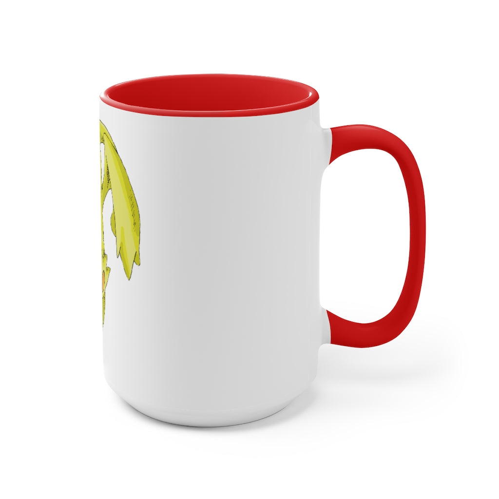 Lighender Accent Mug featuring a two-tone design with a white exterior and a colored interior, showcasing its durable ceramic build and comfortable C-handle.