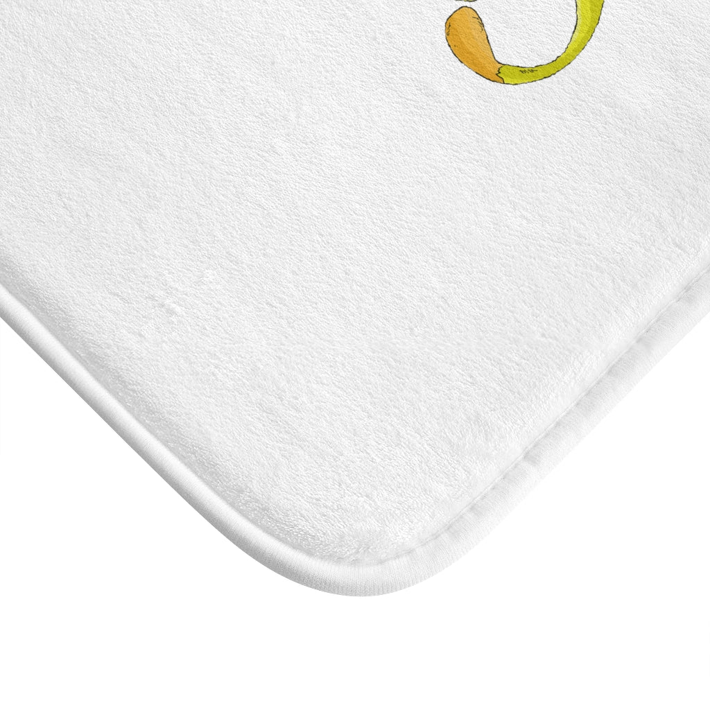 Lighender Bath Mat featuring a stylish design with anti-slip backing, made from soft microfiber material.