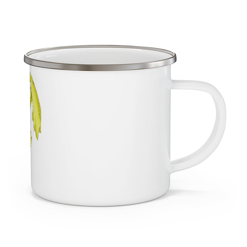 Lighender Enamel Camping Mug with a stylish design, perfect for outdoor use, featuring a C-handle and customizable print options.