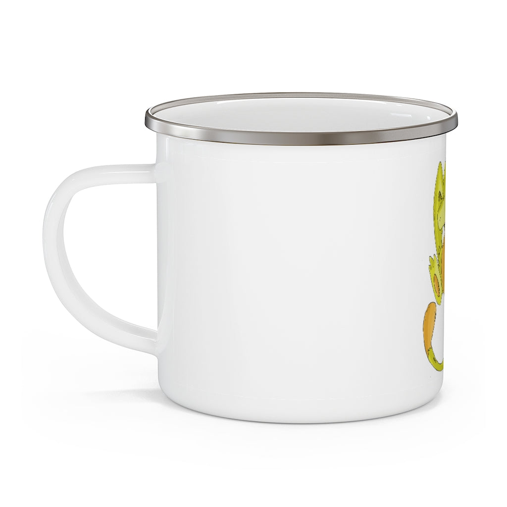 Lighender Enamel Camping Mug with a stylish design, perfect for outdoor use, featuring a C-handle and customizable print options.