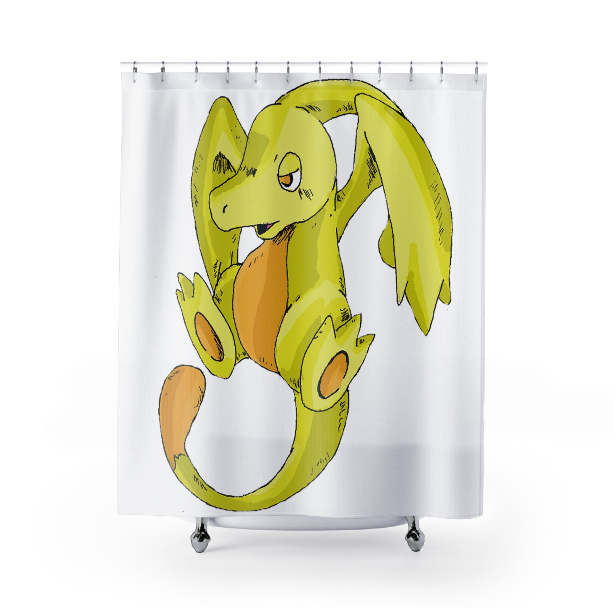 Lighender Shower Curtain featuring vibrant custom designs on durable polyester fabric, perfect for enhancing bathroom decor.