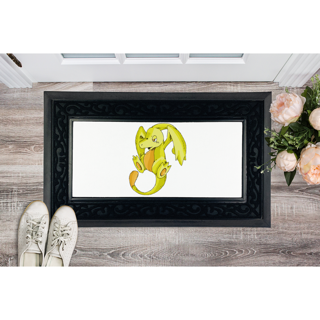 Lighender Sublimation Heavy Duty Door Mat with removable fabric center and stylish brush border.