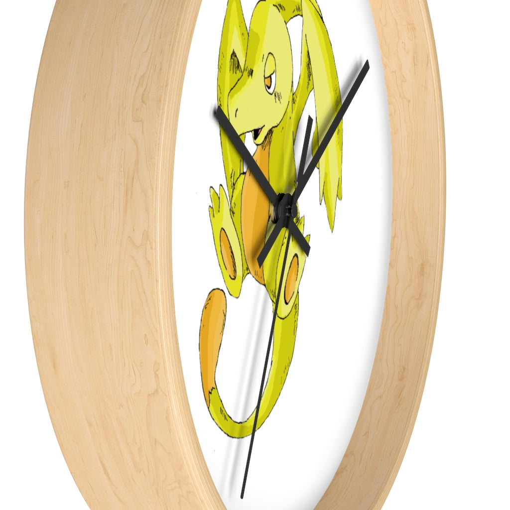 Lighender Wall Clock featuring a wooden frame and a plexiglass face, showcasing a stylish design suitable for any indoor space.