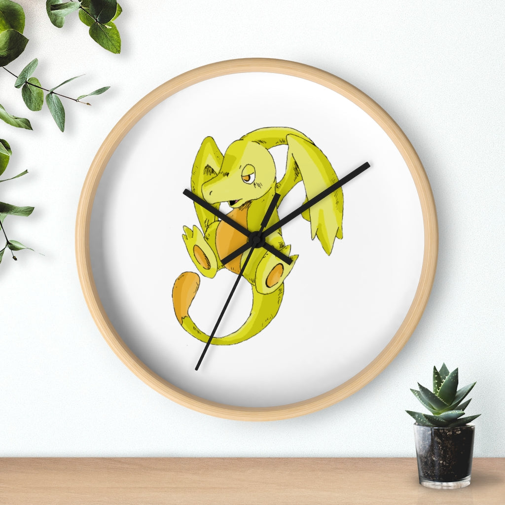 Lighender Wall Clock featuring a wooden frame and a plexiglass face, showcasing a stylish design suitable for any indoor space.