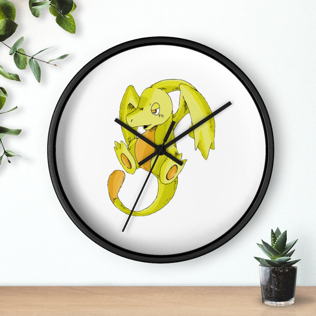 Lighender Wall Clock featuring a wooden frame and a plexiglass face, showcasing a stylish design suitable for any indoor space.