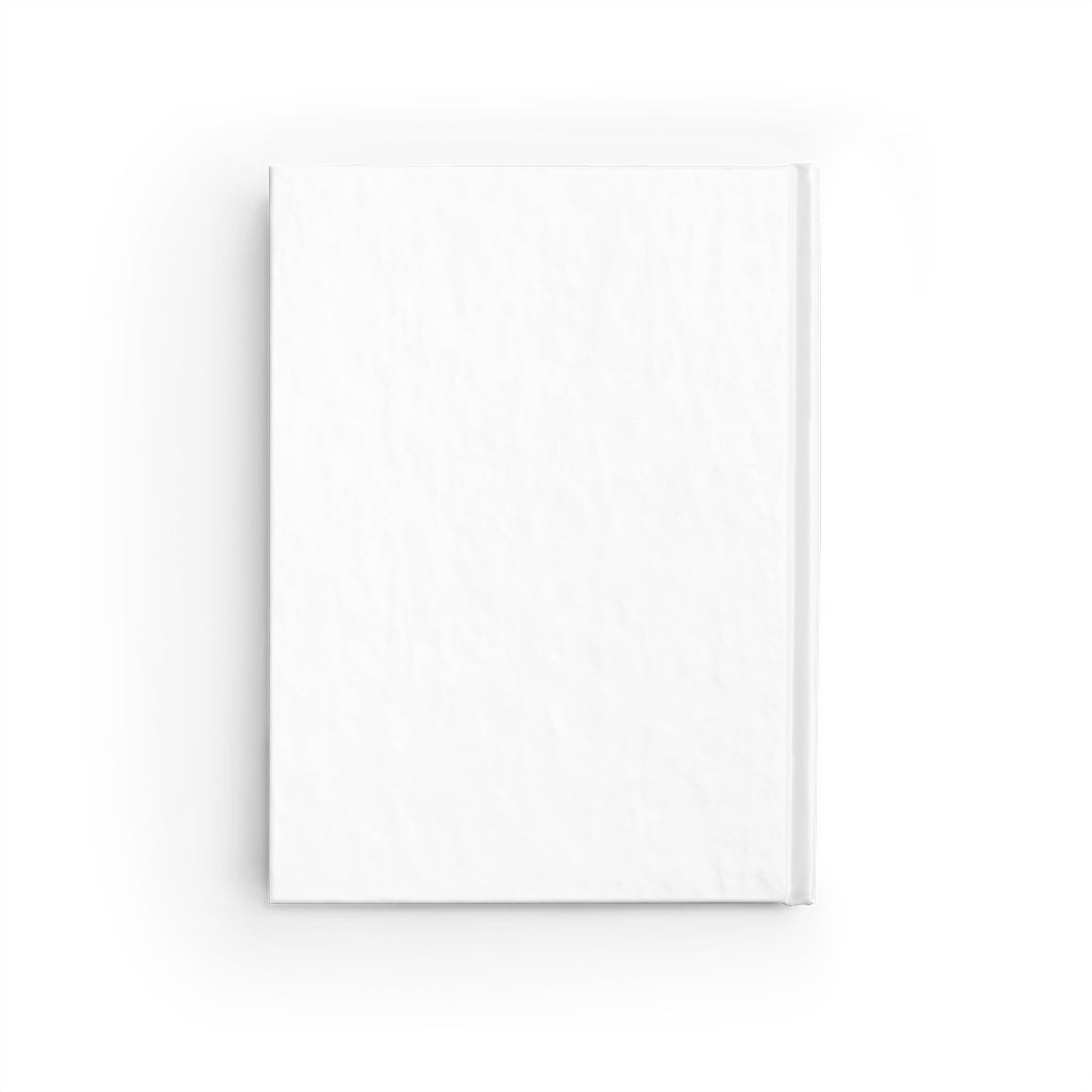 Light White Fish Journal with blank pages and wraparound print, showcasing its hardcover design.