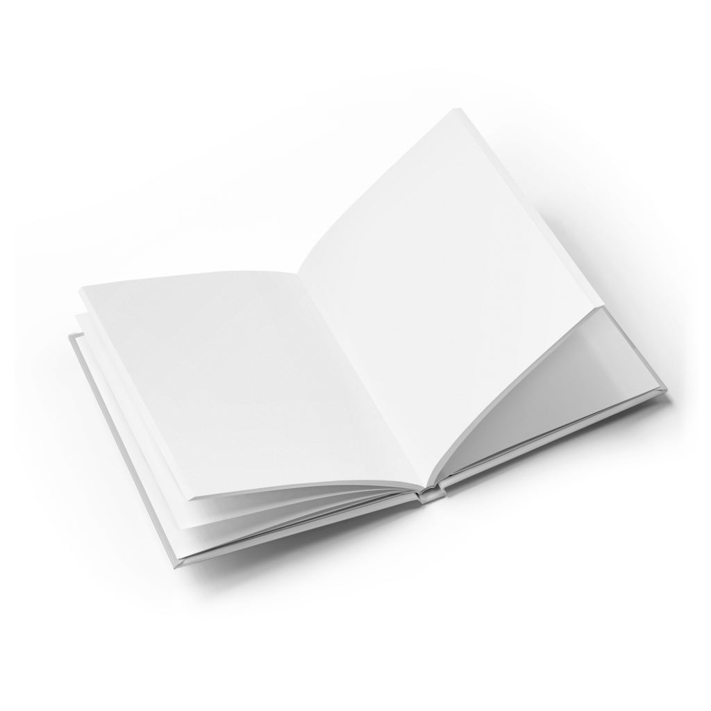 Light White Fish Journal with blank pages and wraparound print, showcasing its hardcover design.