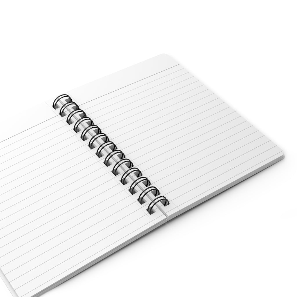 Light White Fish Spiral Bound Journal with glossy cover and lined pages, perfect for writing and personalization.