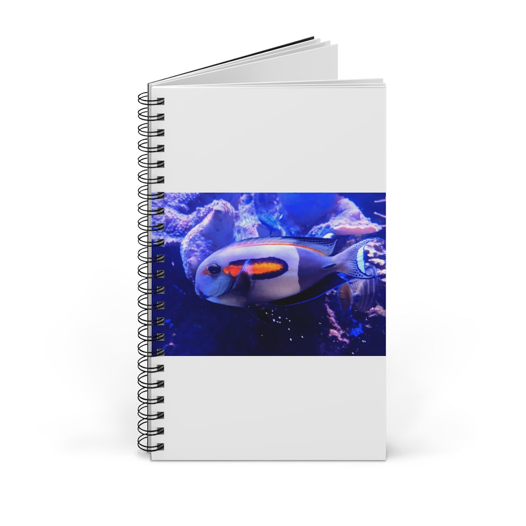 Light White Fish Spiral Journal featuring a stylish front cover, available in four different styles including blank, dot grid, lined, and task.