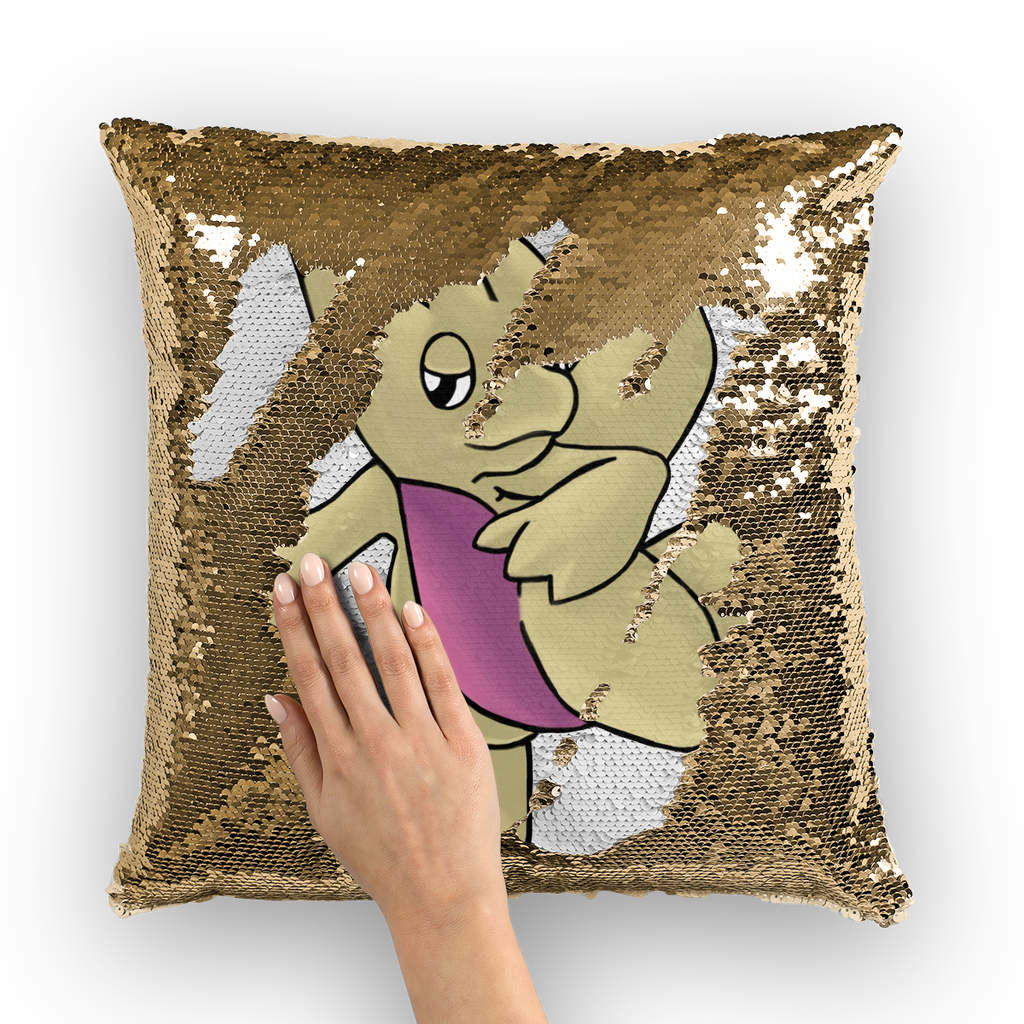 Liloon Sequin Cushion Cover featuring a vibrant mermaid design with shimmering sequins, perfect for home decor.