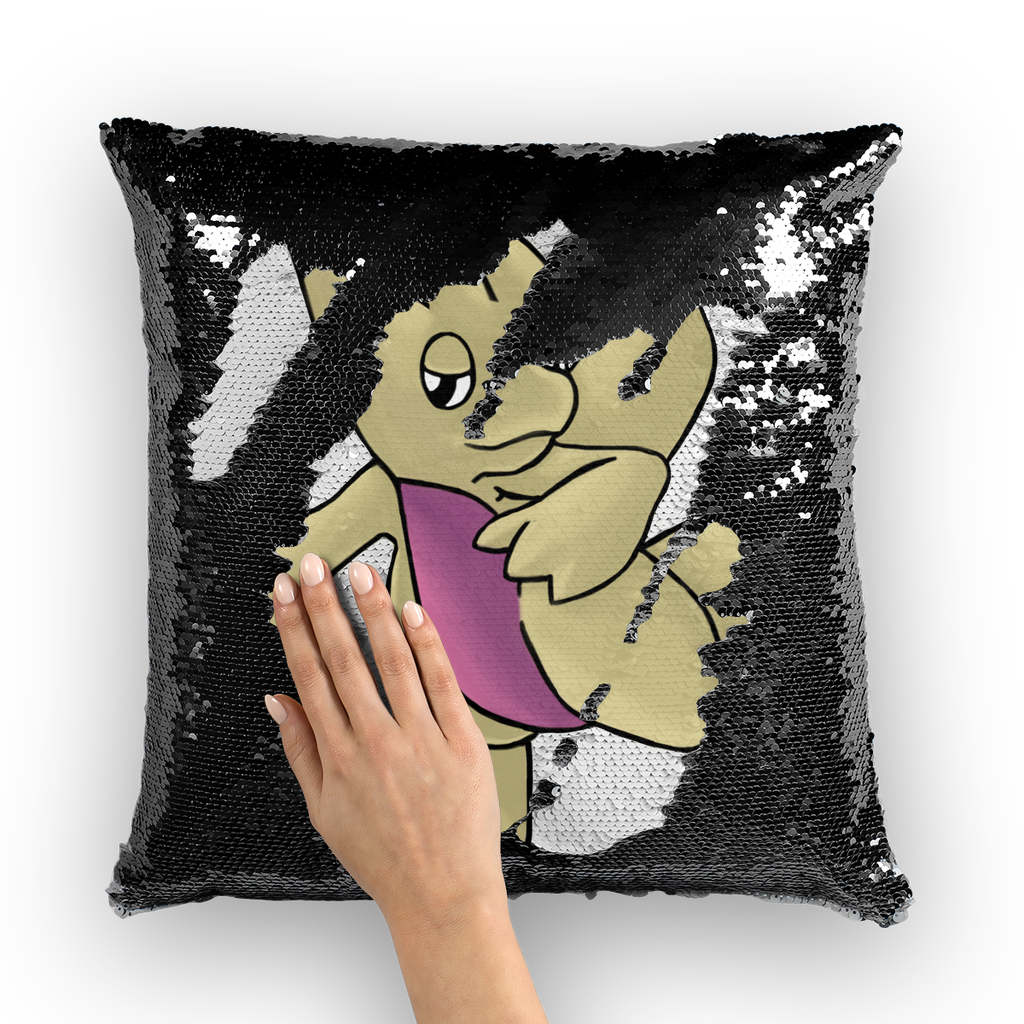 Liloon Sequin Cushion Cover featuring a vibrant mermaid design with shimmering sequins, perfect for home decor.