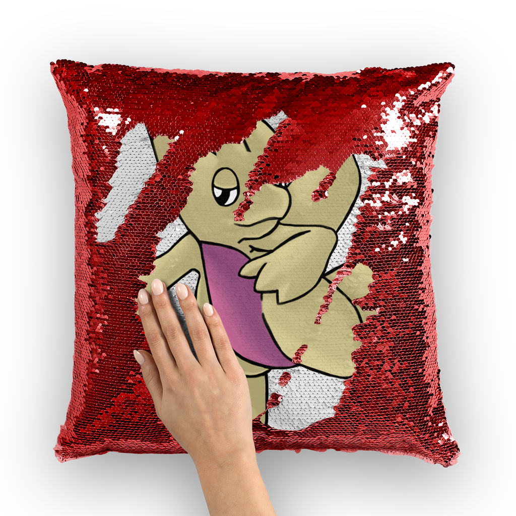 Liloon Sequin Cushion Cover featuring a vibrant mermaid design with shimmering sequins, perfect for home decor.