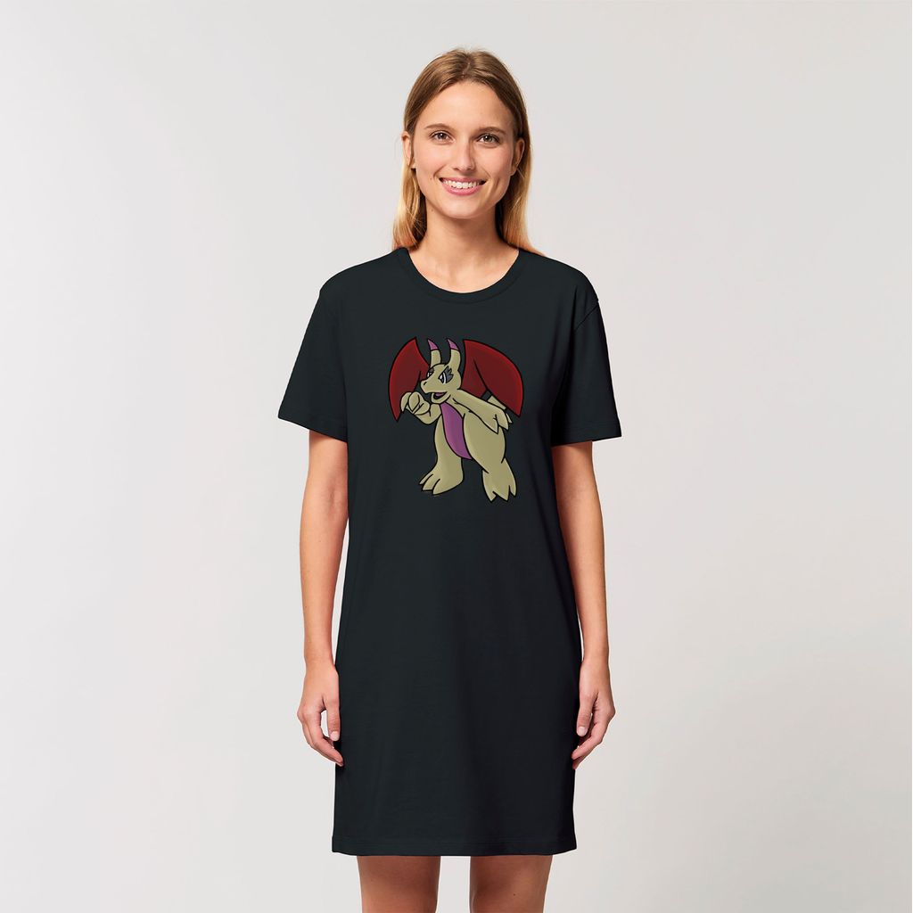 Liloongo Organic T-Shirt Dress in various colors, showcasing its soft fabric and stylish design.