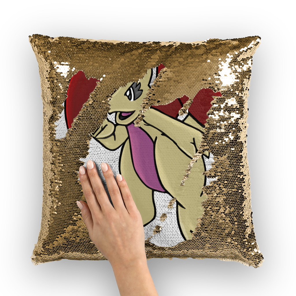 Liloongo Sequin Cushion Cover featuring a colorful mermaid design with shimmering sequins on a soft polyester fabric.