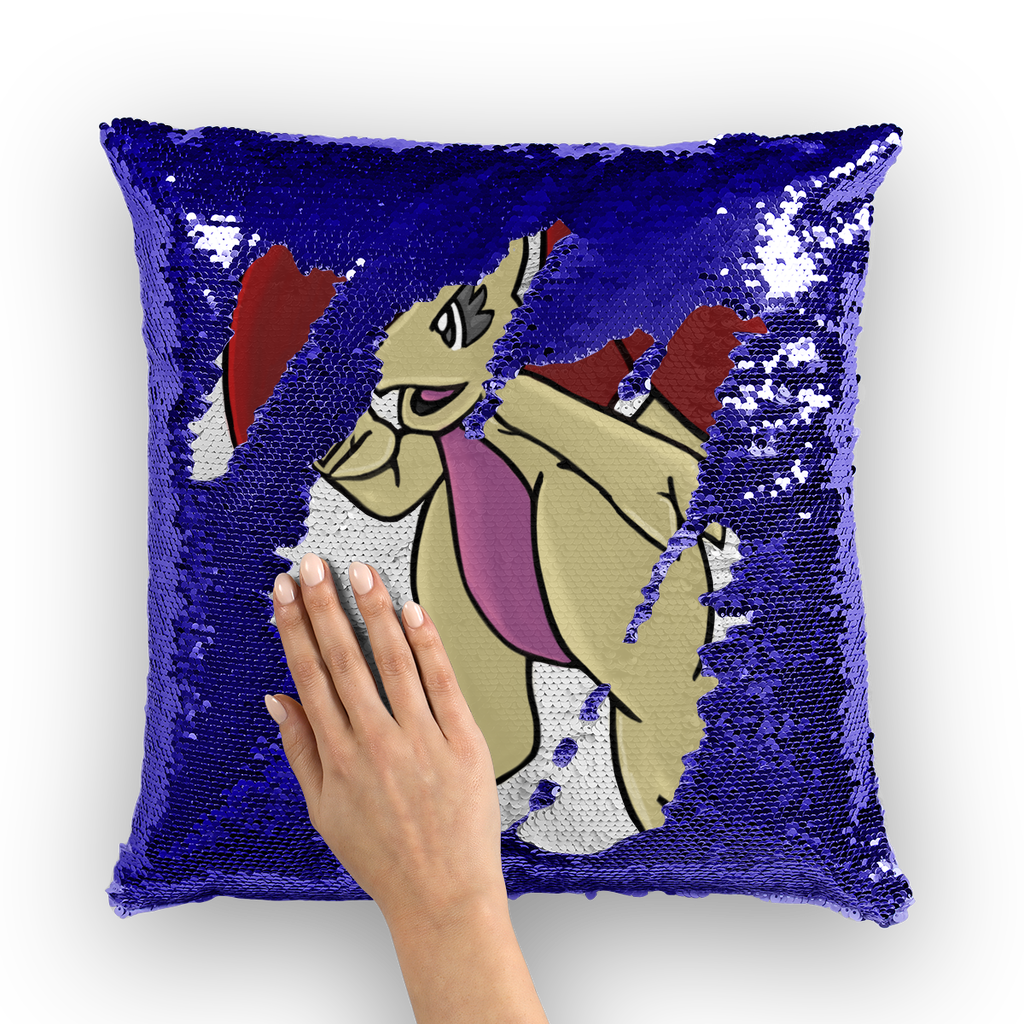 Liloongo Sequin Cushion Cover featuring a colorful mermaid design with shimmering sequins on a soft polyester fabric.