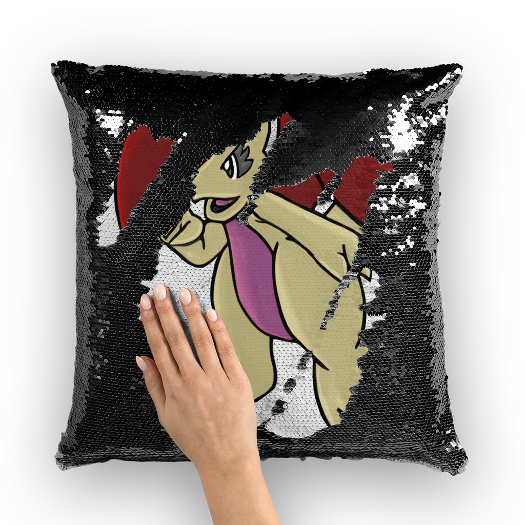 Liloongo Sequin Cushion Cover featuring a colorful mermaid design with shimmering sequins on a soft polyester fabric.